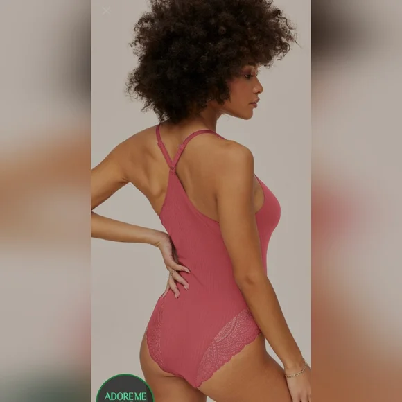NWOT, Adore Me Pink Bodysuit size Med - Picture 7 of 10